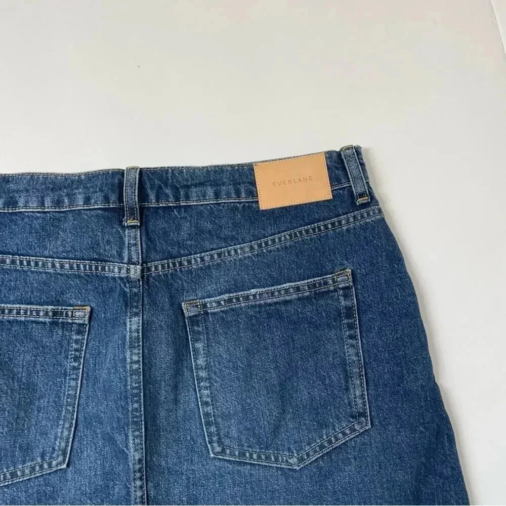 Everlane Reconstructed Denim Mini Skirt Size 32